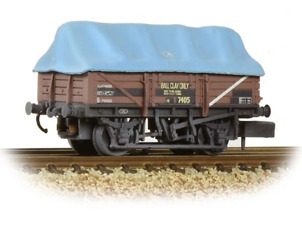 377-476 Graham Farish N gauge 5 Plank China Clay Wagon BR Bauxite (TOPS) with Hood