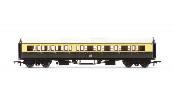 R4683A Hornby OO GWR Collett Bow Ended Corridor Composite Coach Right hand number 6527