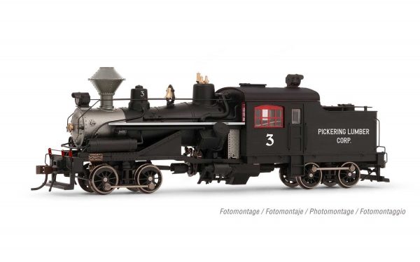 HR2881S Rivarossi HO Heisler Steam locomotive, 2-Truck model, "Pickering Lumber Corp. #3" - DCC and Sound