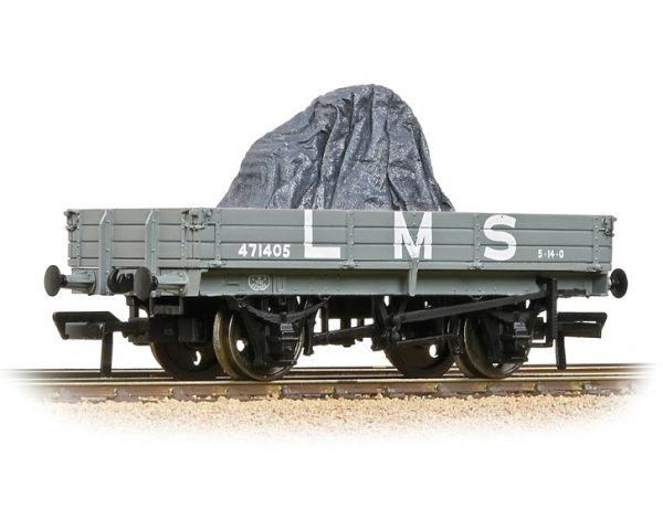 37-937 Bachmann OO 3 Plank Wagon LMS Grey weathered