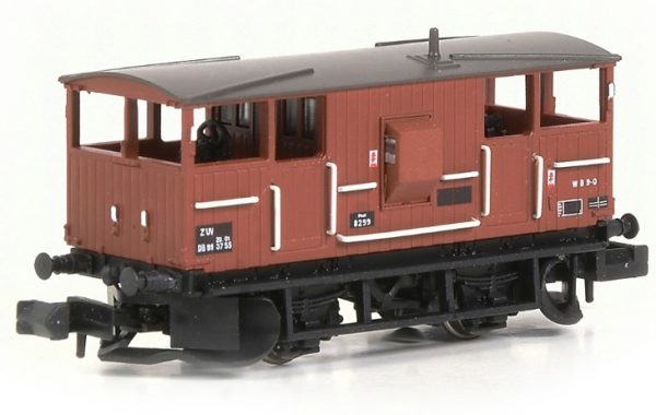 E87540 EFE Rail N gauge BR 20T 'Shark' Ballast Plough Brake Van BR Bauxite (Departmental)