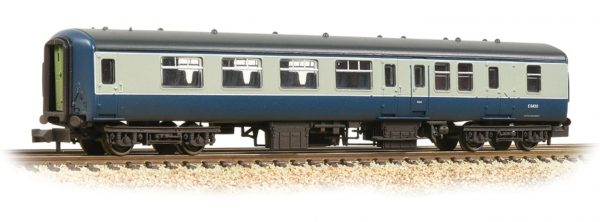 374-680B Graham Farish N gauge BR Mk2A BSO Brake Second Open BR Blue & Grey weathered