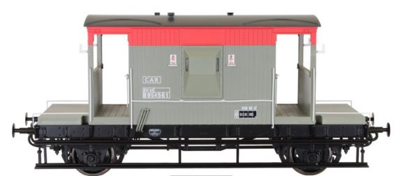 7F-200-015 Dapol O scale 20t Brake Van CAR B954761 Railfreight Grey/Red