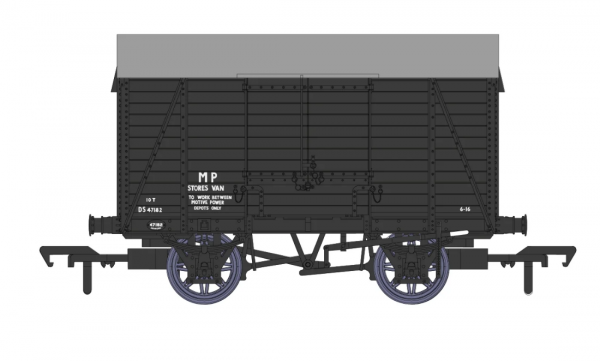 927009 Rapido UK OO D1426 10t Covered Van – BR Departmental No. DS47182