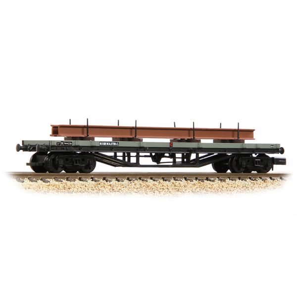 373-926F Graham Farish N gauge 30T 'Bogie Bolster C' Bogie Bolster BR Grey - weathered and load