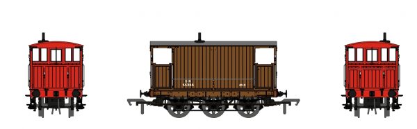 931006 Rapido UK OO SECR 6 Wheel Brake Van - No.55366 - SR post-36 livery