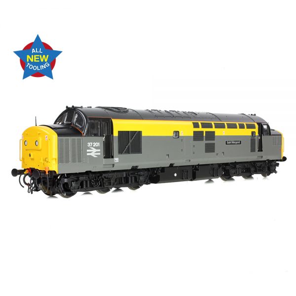 35-308 Bachmann OO Class 37/0 Centre Headcode 37201 'St. Margaret' BR Eng. Grey & Yellow - Image 7