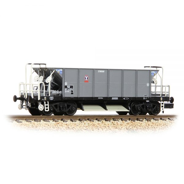 377-006 Graham Farish N gauge BR YGB 'Stingray' Bogie Hopper Wagon Transrail Grey