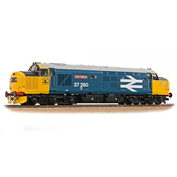 35-309 Bachmann OO Class 37/0 Centre Headcode 37260 'Radio Highland' BR Blue (Large Logo)