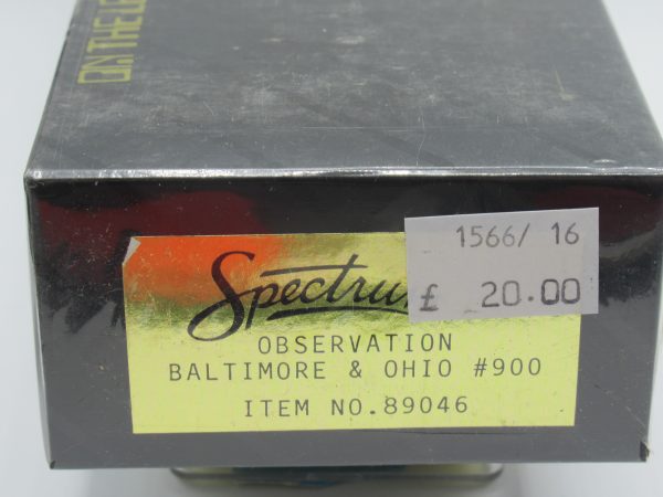 89046 Secondhand Bachmann HO Heavyweight Observation - Baltimore and Ohio 900