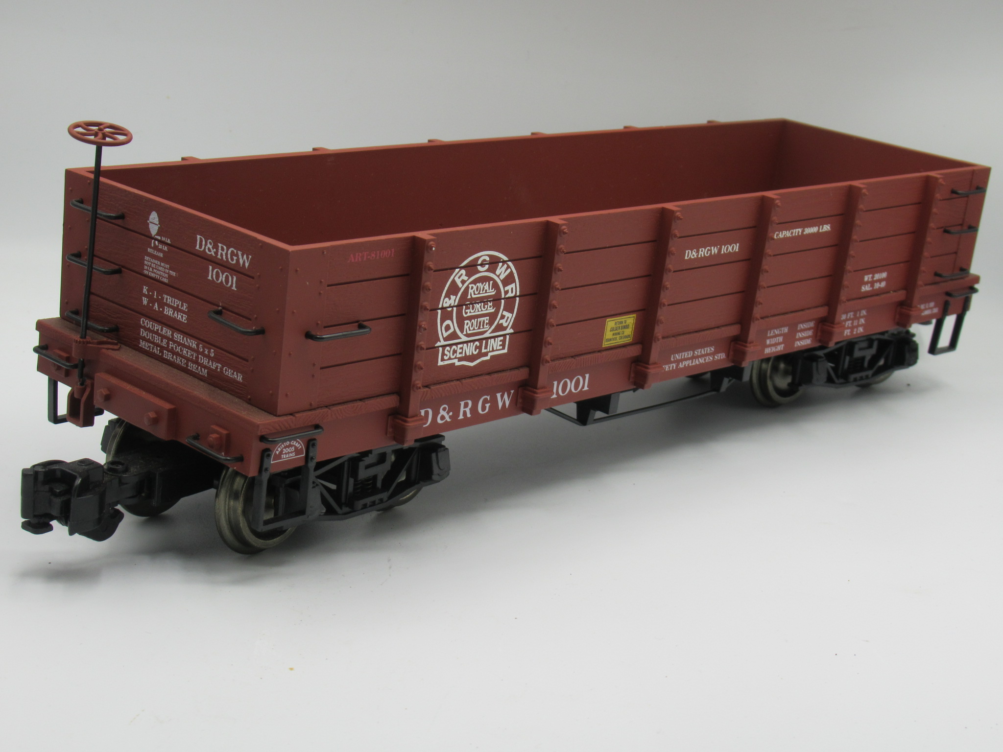 ART81001 Secondhand Aristocraft G Scale Wood Gondola – DRGW/Rio Grande ...