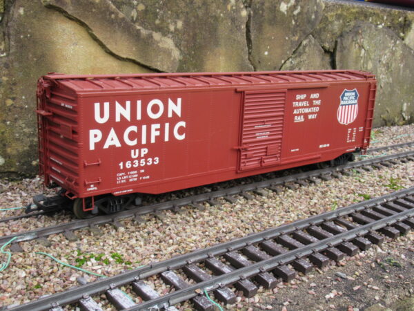 R19301A Secondhand USA Trains G Scale 50' Box Car - Union Pacific 163533