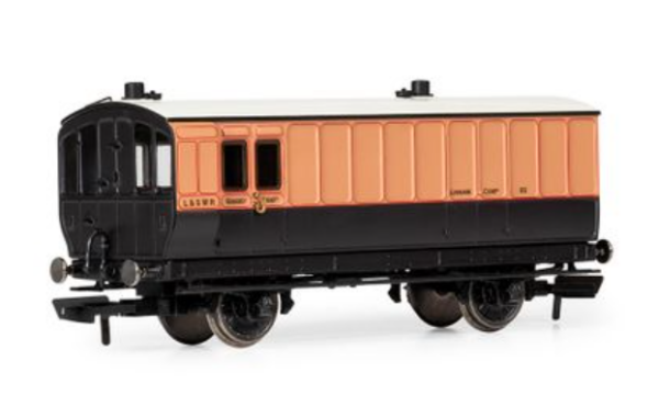 R40295 Hornby 00 LSWR, 4 Wheel Coach, Passenger Brake, 82