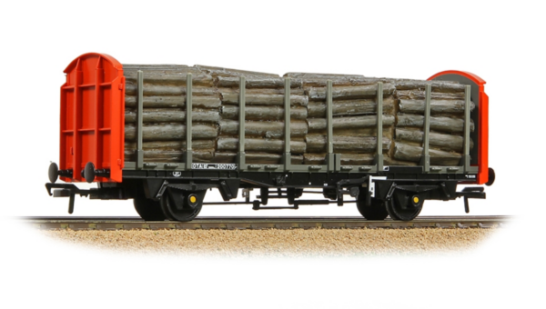 38-300B Bachmann OO BR OTA Timber Wagon BR Railfreight Red weathered