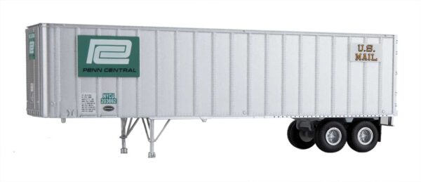 949-2610 Walthers Scenecraft HO Flexi-Van 40' Trailer 2-Pack - Assembled -- Penn Central (logo and US Mail placards; end doors)