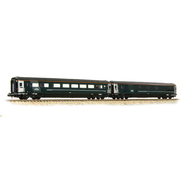 374-997 Graham Farish N gauge BR Mk3 'Night Riviera' 2-Coach Pack GWR Green (FirstGroup) - Pack A