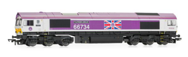 R30332 Hornby OO GBRf, Class 66, Co-Co, 66734 'Platinum Jubilee'