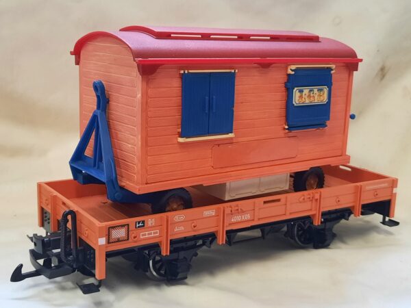 Secondhand LGB G Scale Flat wagon with trailer