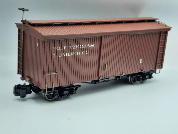 95327 Secondhand Bachmann G Scale 1:20.3 20' Box Car Ely Thomas Lumber Co