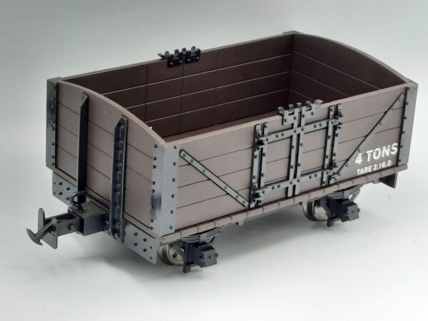 R19-1C Secondhand Accucraft 16mm Scale L&B open wagon - brown data only